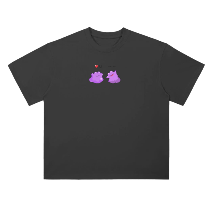 Ditto "Love you" Pokemon T-Shirt - cute pixel art - 100% cotton