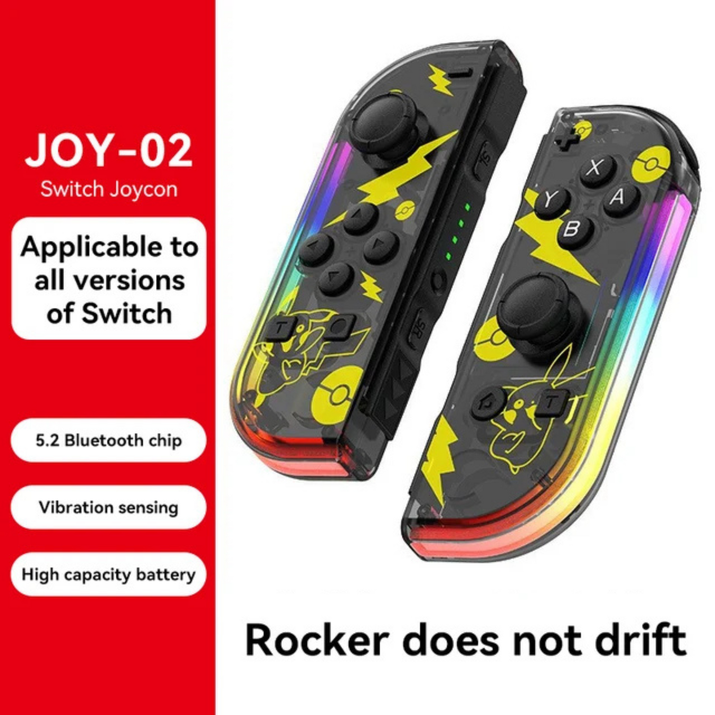 Nintendo Switch compatible Controller 2-Pack with RGB Lighting