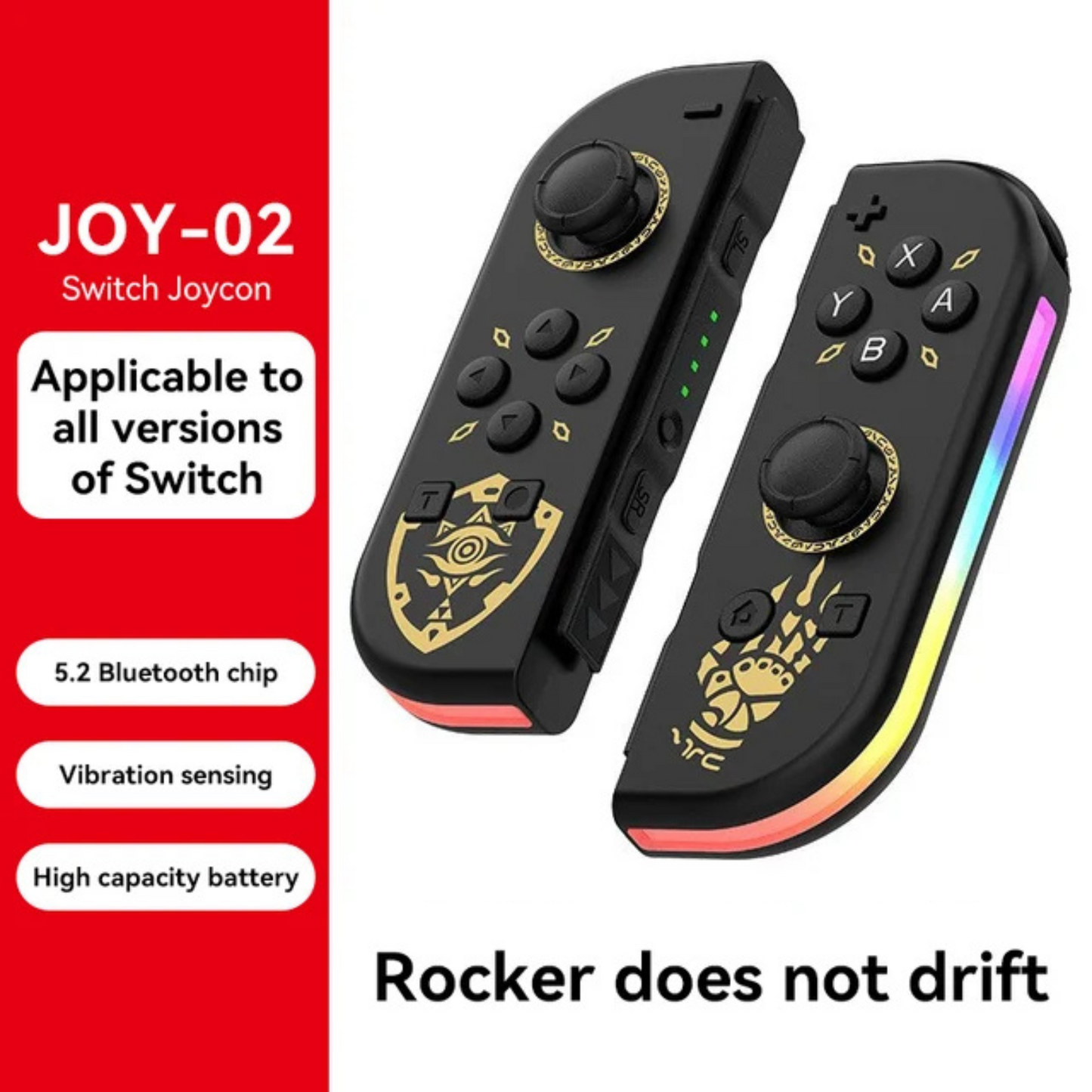 Nintendo Switch compatible Controller 2-Pack with RGB Lighting