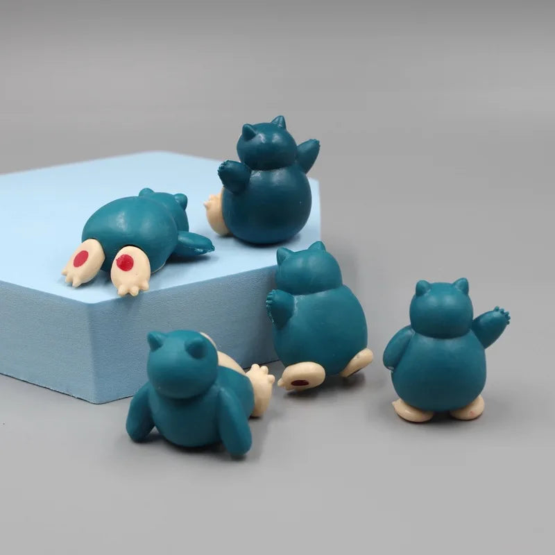 Tiny Snorlax Figurine Set - Pokémon Home Decor and Collectibles