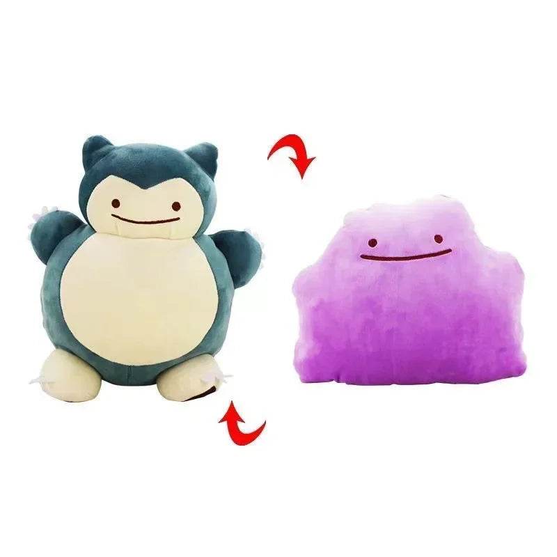 Reversible Ditto and Snorlax Plush Toy - A Cuddly Pokémon Duo