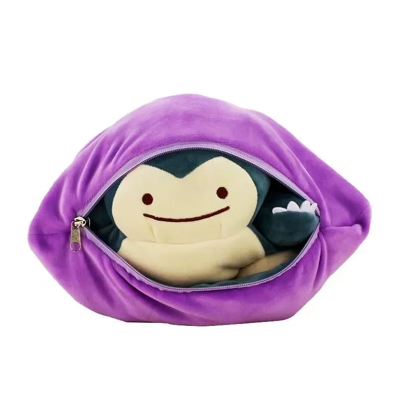 Reversible Ditto and Snorlax Plush Toy - A Cuddly Pokémon Duo