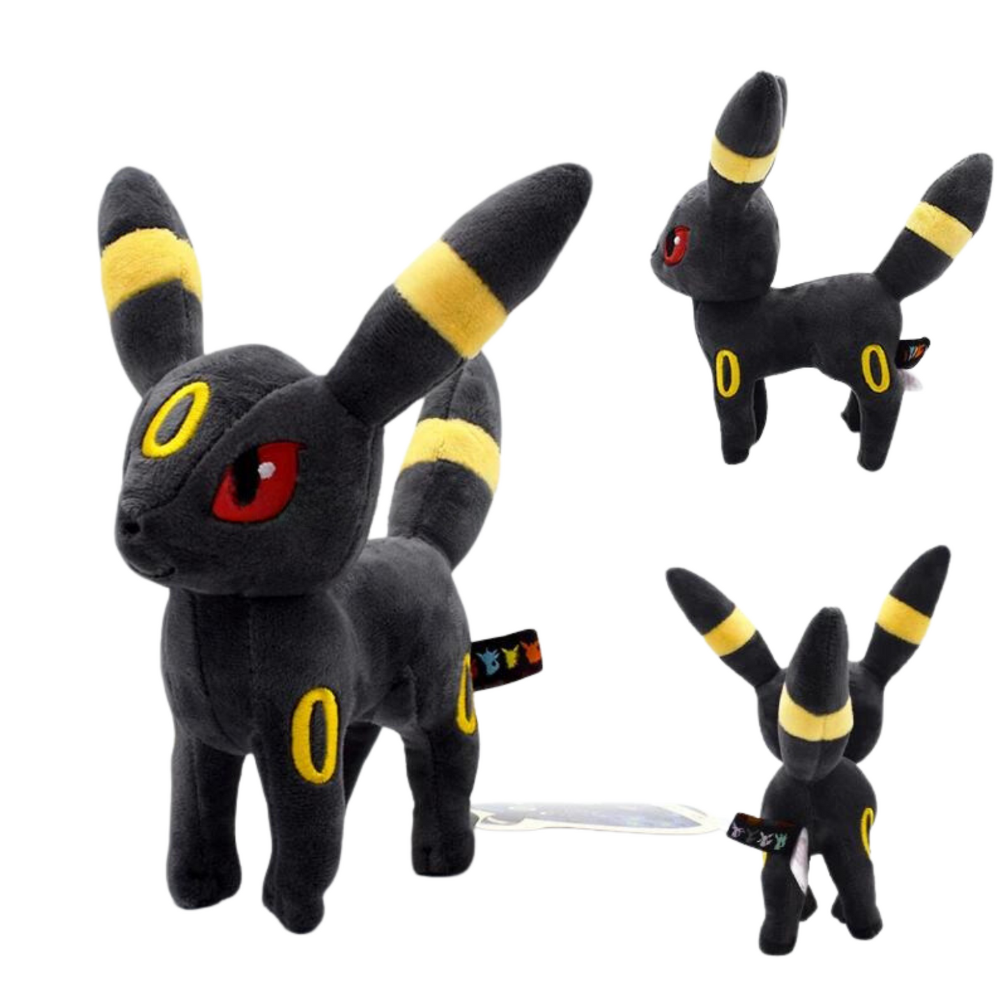 Dark and Mysterious: Soft and cuddly Umbreon plush toy, featuring dark purple fur and a menacing aura. Perfect for fans of the Dark-type Pokémon.