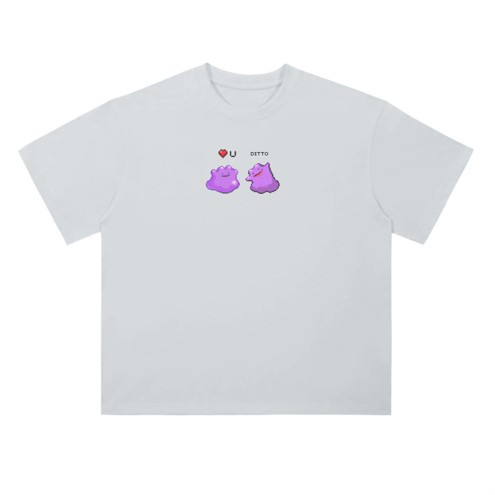 Ditto "Love you" Pokemon T-Shirt - cute pixel art - 100% cotton