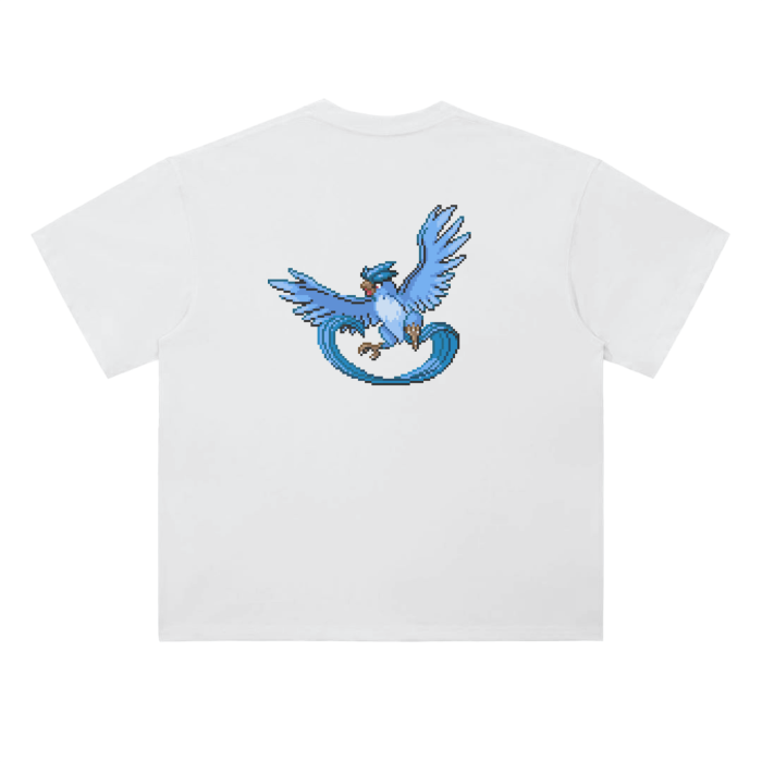 Articuno pixel art Pokemon T-Shirt with Backprint