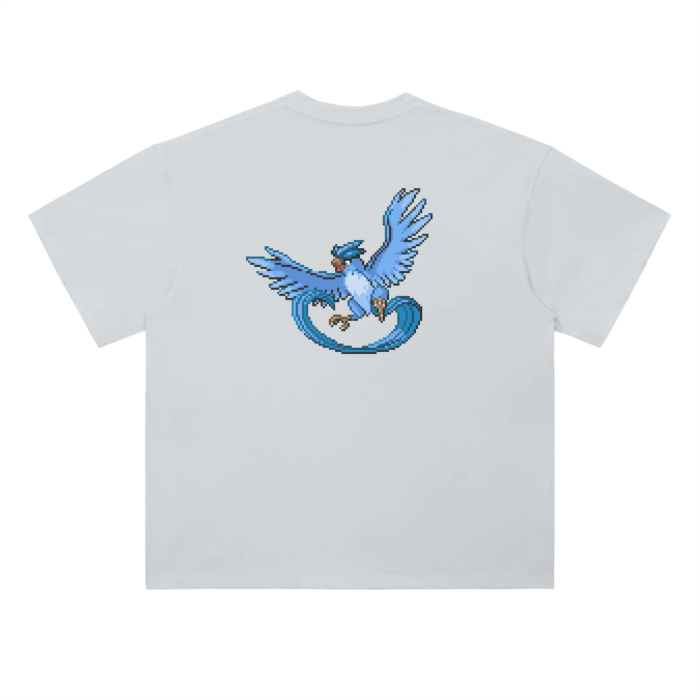 Articuno pixel art Pokemon T-Shirt with Backprint